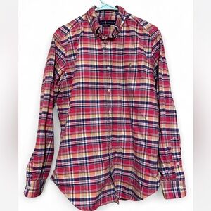 Ralph Lauren Pink Plaid Mens Button Down Shirt